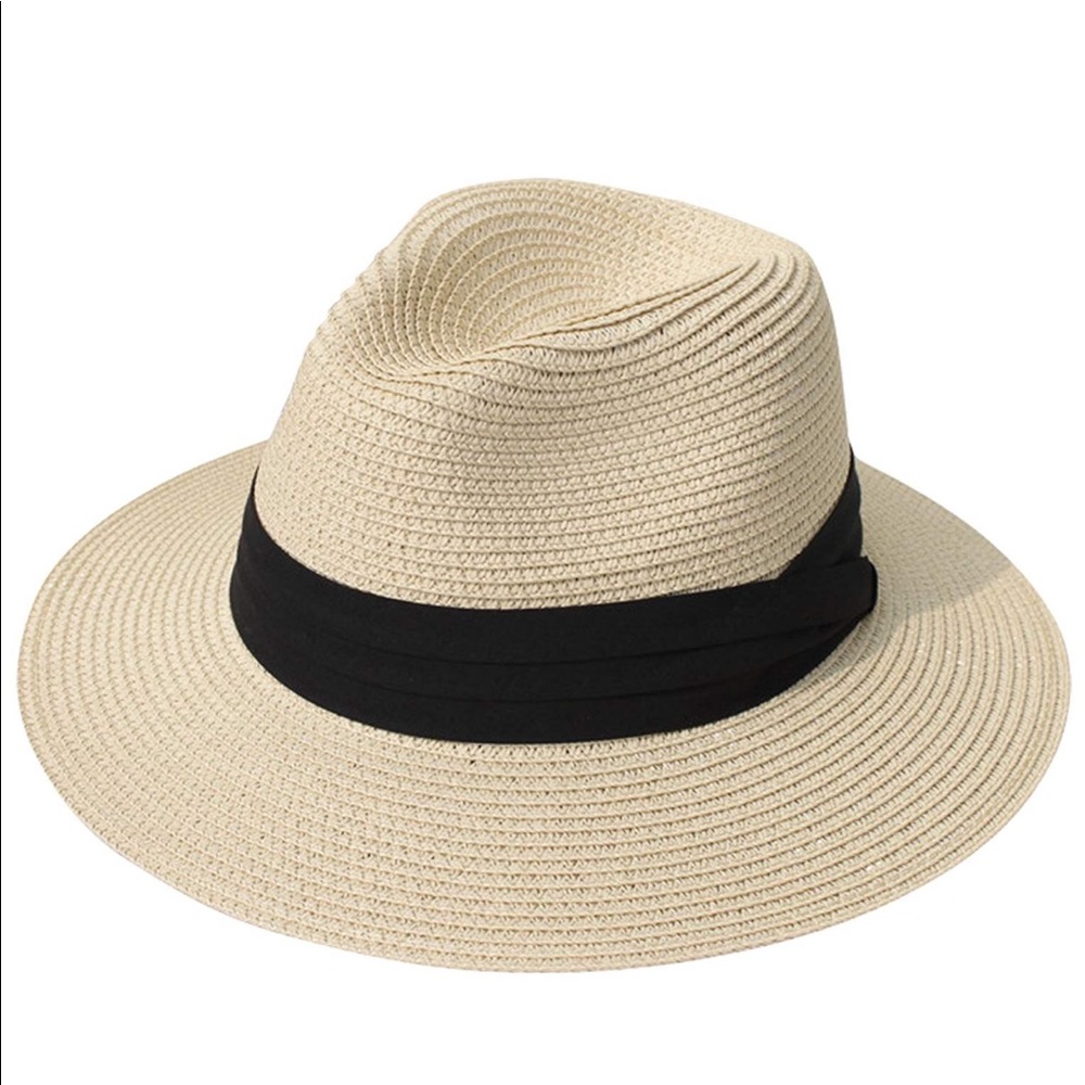Women Wide Brim Stras Sun Hat UPF50+